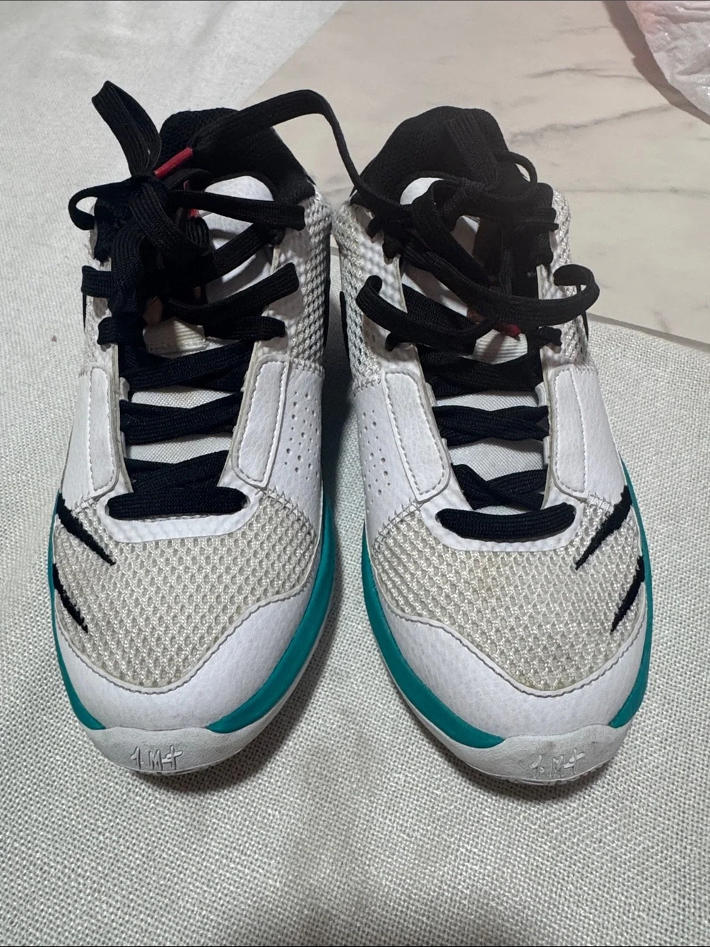 Nike Kids White Teal & Black Low-Top Sneakers